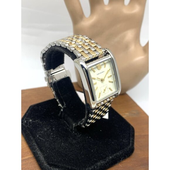 Tory Burch Women's Watch TBW1070 Eleanor Cream Dial Quartz Two Tone Steel 25mm - Picture 13 of 13